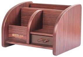 Stojan na perá so 3 priehradkami a 1 zásuvkou tmavé drevo