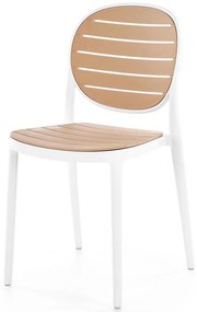 Stolička K529 biela/prírodné