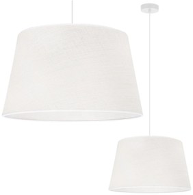 Závesné svietidlo Juta, 1x biele jutové tienidlo, (fi 44cm), w