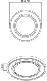 Globo 48136-24 - LED Stropné svietidlo LOGAN LED/24W/230V 3000K pr. 39 cm