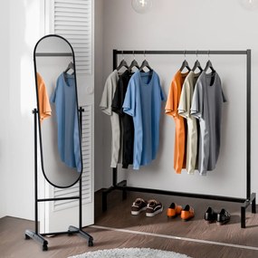 Stojace zrkadlo Nane Oval 317228 - 155x40x42 cm - Čierna