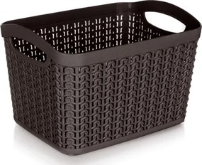 Úložný košík 3,3 l, hnedý, ratanový vzhľa%