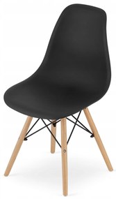 Set štvorcový stôl 80x80 dub sonoma + 4 stoličky OSAKA čierna