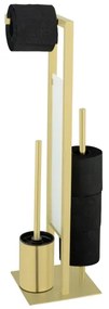 WENKO 26034100 - Sada na WC RIVALTA 18x70 cm nerez/zlatá/biela/čierna