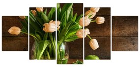 Tulipány vo váze, moderné obraz