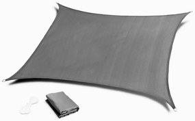 ModernHome Štvorcová nepremokavá plachta, strieška 3x3m ModernHome - šedá