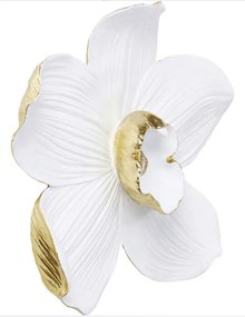 Orchid nástenná dekorácia biela/zlatá