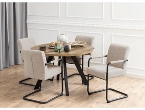 Jedálenský rozkladací stôl Zalida 120/210 cm dub jantárový/čierny