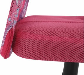 Detská stolička na kolieskach Gofy - ružová / vzor / čierna