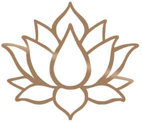 Nástenná dekorácia v zlatej farbe Wallity Lotus
