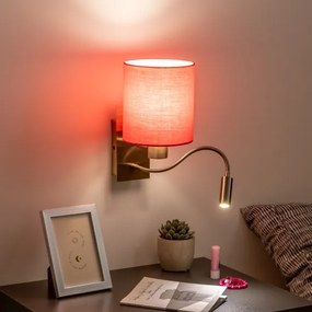 Brilagi - LED Nástenná lampa NUBILA 1xE27/25W/230V + LED/3W mosadz/ružová