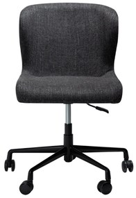GLAM ČALÚNENÁ OFFICE STOLIČKA black/black