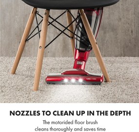 Klarstein TurboHybrid, vysávač, podlahový a ručný vysávač, metalický červený