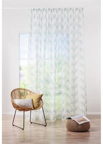 Bielo-zelená záclona 300x260 cm Seva – Mendola Fabrics