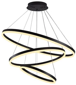 Brilagi -LED Stmievateľný luster na lanku CIRCLE LED/125W/230V 3000-6500K čierna +DO BG1412