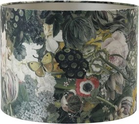 Kvetované tienidlo na lampu Butterfly ocher - Ø 25* 18cm/ E27