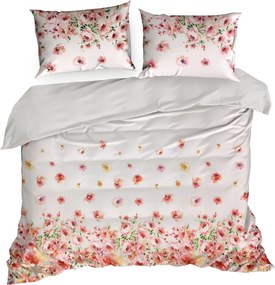 SATÉNOVÉ OBLIEČKY SPRING 01 200X220 CM, 2KS 70X80 CM KVETY