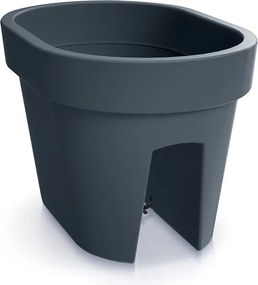 Kvetináč Lofly Railing tmavosivý