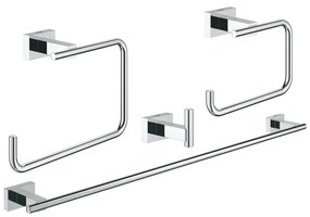 Grohe Essentials Cube - Sada doplnkov do kúpeľne 4 v 1, chróm 40778001