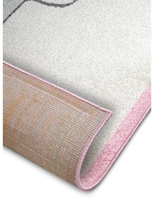 Ružovo-biely detský koberec 120x170 cm Bouncy – Hanse Home
