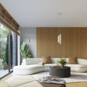 Nástenné svietidlo Karbon, 1x béžové kovové tienidlo, (30 cm)