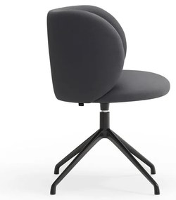 Tmavosivé čalúnené jedálenské kreslo Mogi – Teulat