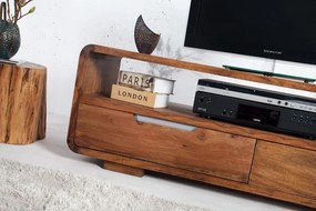Nemecko -  Masívny  TV stolík CUBUS 130 cm Sheesham, prírodný