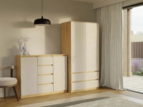 Komoda Musecalo 8 (dub artisan + kašmír). Akcia -20%. Vlastná spoľahlivá doprava až k Vám domov. 1132843