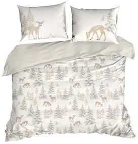 VIANOČNÉ RENFORCÉ OBLIEČKY FAWN 140X200 CM, 1KS 70X80 CM VZOROVANÉ