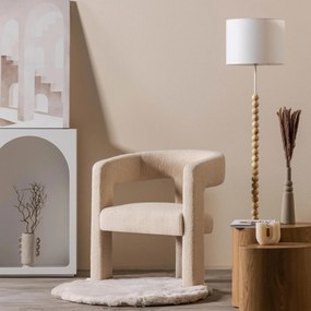 Dizajnové kreslo Lory bouclé béžové