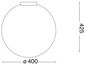 Ideal Lux - Stropné svietidlo CARTA 1xE27/25W/230V pr. 40 cm biela