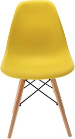 Dekorstudio Dizajnová jedálenská stolička v škandinávskom štýle - žltá