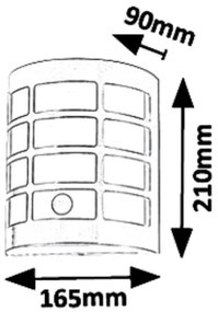 Rabalux 8800 - Vonkajšie nástenné svietidlo SEVILLA 1xE27/11W/230V IP44