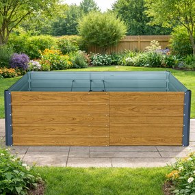 Vyvýšený záhradný záhon BestBerg VZ-940RW / 940 l / 180 × 90 × 58 cm / dekor dreva