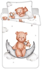 Jerry Fabrics Obliečky do postieľky 100x135 + 40x60 cm - Medvedík "Plane"