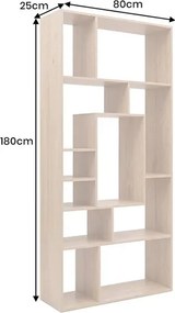 Dizajnový regál Timber 180 cm prírodné mango