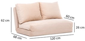 Rozkladacia pohovka Taida Cream