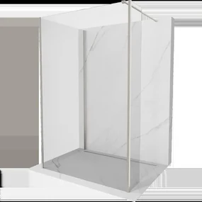Mexen Kioto sprchová stěna Walk-in 100 x 95 x 40 cm, transparentní, kartáčovaný nikl - 800-100-095-221-97-00-040