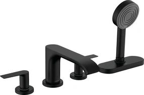 Hansgrohe Vivenis, 4-otvorová batéria na okraj vane, sBox, čierna matná, HAN-75444670