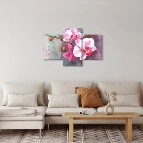 Obraz - Orchidey, aquarel (90x60 cm)