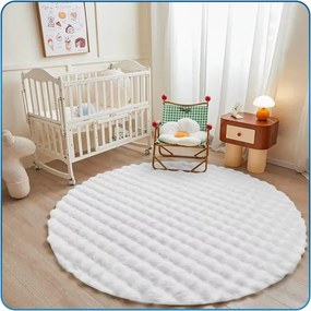 Koberec Rabbit Bubble biely kruh