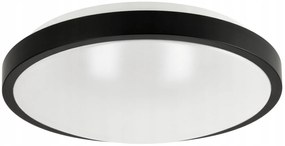 ECOLIGHT Okrúhly LED stropný panel - 2xE27 - čierny