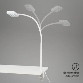 Brilo - LED Flexibilná stolná lampa s klipom TRASNA LED/7,5W/230V biela