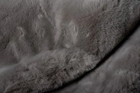 Koberček RABBIT FUR TEDDY BEAR tmavosivý