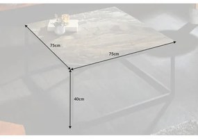 Konferenčný stôl 40670 75x75cm Marble Look Ceramik Taupe  - Komfort-nábytok