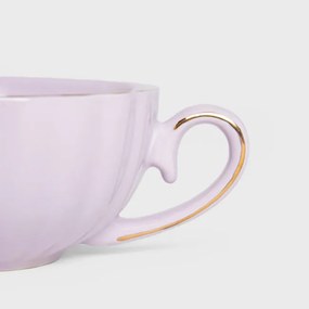Šálka MINA s podšálkou, fialová 730610 200 ml