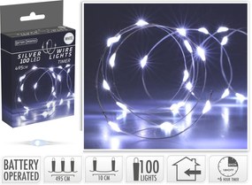 Světelný LED řetěz s časovačem Murray 495 cm studený bílý