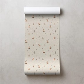 Tapeta lesné líšky a stromy