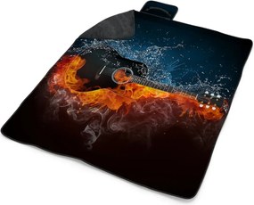 Sablio Plážová deka Ohnivá gitara: 200x140 cm