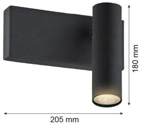 Argon 8065 - Nástenné bodové svietidlo ETNA 1xG9/6W/230V čierna